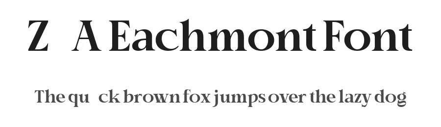 ZIA Eachmont Font by Zaidan3033 — Display Font
