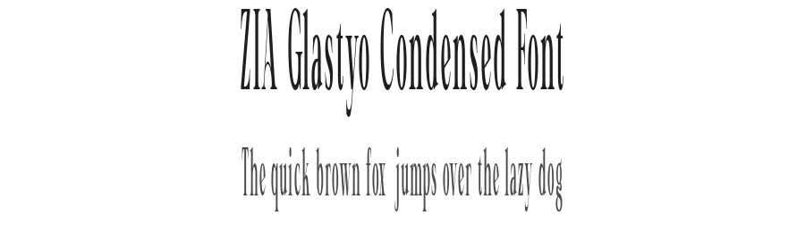 ZIA Glastyo Condensed Font by Zaidan3033 — Decorative Font
