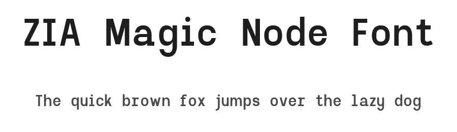 ZIA Magic Node Font by Zaidan3033 — Display Font