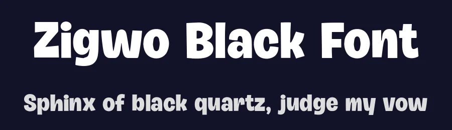 Zigwo Black Font by letterhanna — Display Font — thumbnail 2