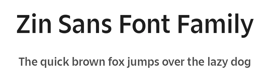 Zin Sans Font Family by CarnokyType β Sans Serif Font