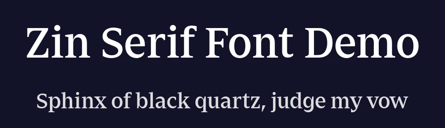 Zin Serif Font Demo by CarnokyType — Serif Font — thumbnail 2