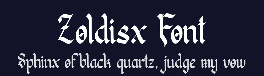 Zoldisx Font by Denustudios — Blackletter Font — thumbnail 2