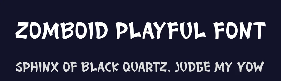 Zomboid Playful Font by eemadsgn. — Display Font — thumbnail 2