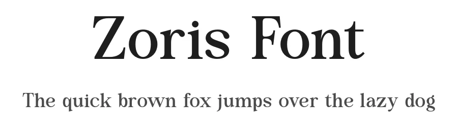 Zoris Font by MaikoHatta — Display Font