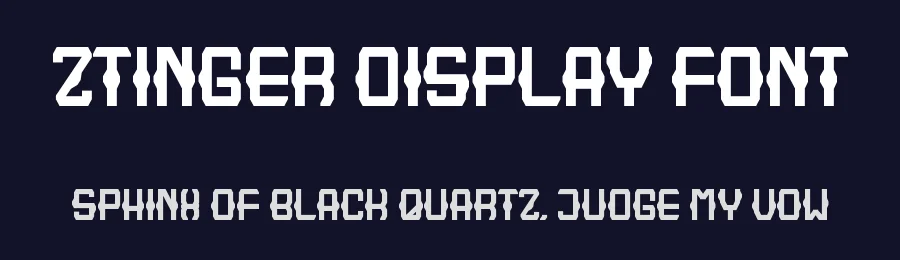 Ztinger Display Font by Dhabee — Display Font — thumbnail 2