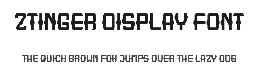 Ztinger Display Font by Dhabee — Display Font