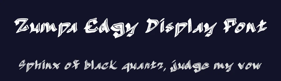 Zumpa Edgy Display Font by ArtiXLabs — Display Font — thumbnail 2