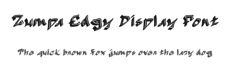 Zumpa Edgy Display Font by ArtiXLabs — Display Font