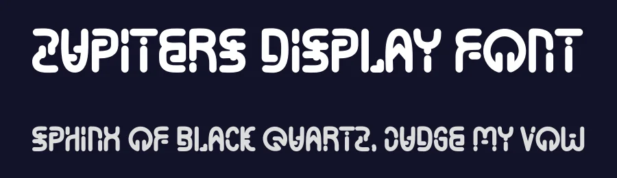 Zupiters Display Font by Dhabee — Display Font — thumbnail 2