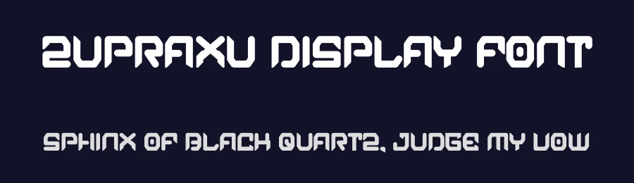 Zupraxu Display Font by Dhabee — Display Font — thumbnail 2