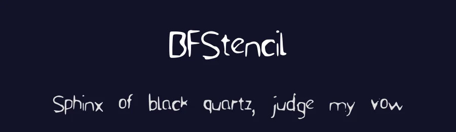 BFStencil by bry.cartlidge — Script Handwritten Font — thumbnail 2