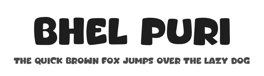 Bhel Puri by Khurasan — Decorative Font