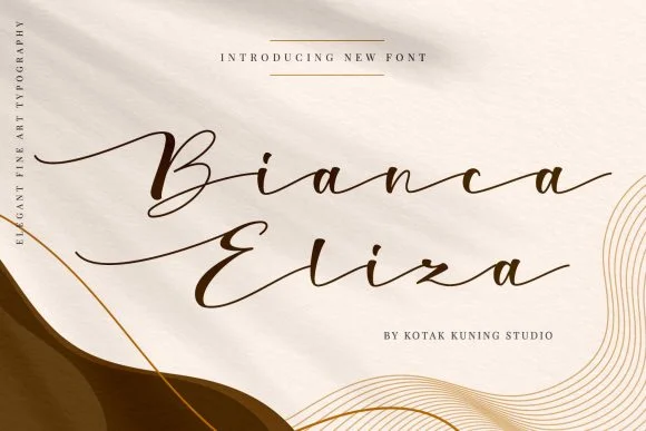 Bianca Eliza Font by Kotak Kuning Studio — Script Handwritten Font
