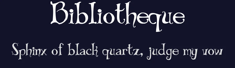 Bibliotheque by St Rachan — Blackletter Font — thumbnail 2