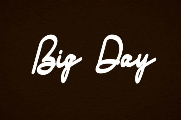 Big Day Font by Designvector10 by Designvector10 — Script Handwritten Font