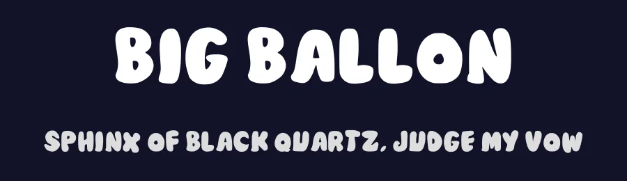 Big Ballon by Novita Maria — Decorative Font — thumbnail 2
