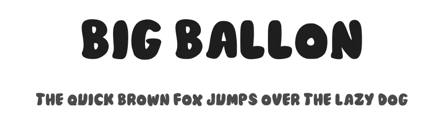 Big Ballon by Novita Maria — Decorative Font