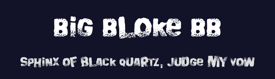 Big Bloke BB by Blambot — Decorative Font — thumbnail 2