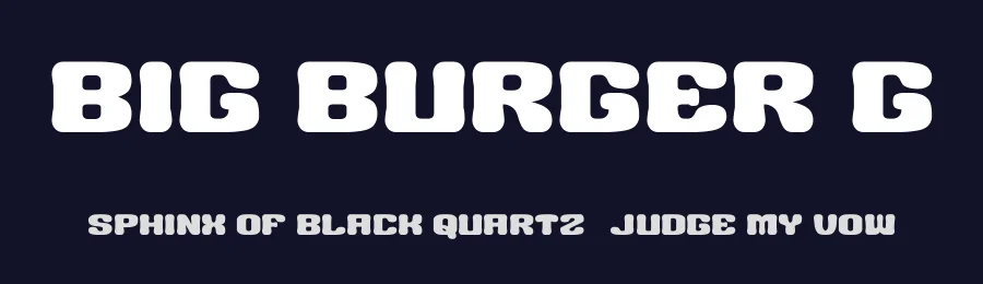 Big Burger G by Goma Shin — Decorative Font — thumbnail 2