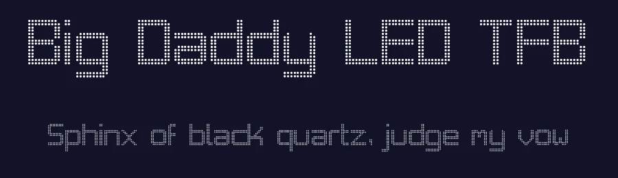Big Daddy LED TFB by zanatlija — Display Font — thumbnail 2