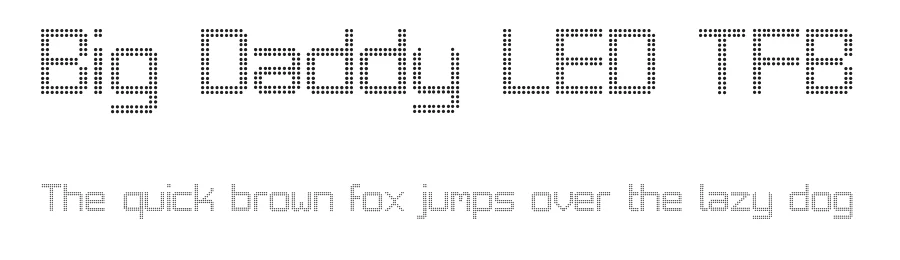 Big Daddy LED TFB by zanatlija — Display Font