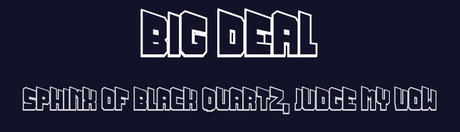 Big Deal by Vladimir Nikolic — Decorative Font — thumbnail 2