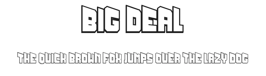 Big Deal by Vladimir Nikolic β Decorative Font