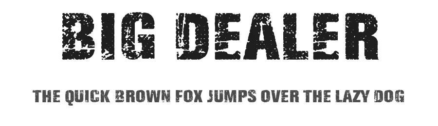 Big Dealer by Woodcutter — Decorative Font