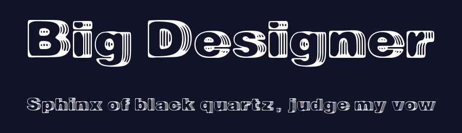 Big Designer by Woodcutter — Decorative Font — thumbnail 2