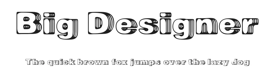Big Designer by Woodcutter — Decorative Font