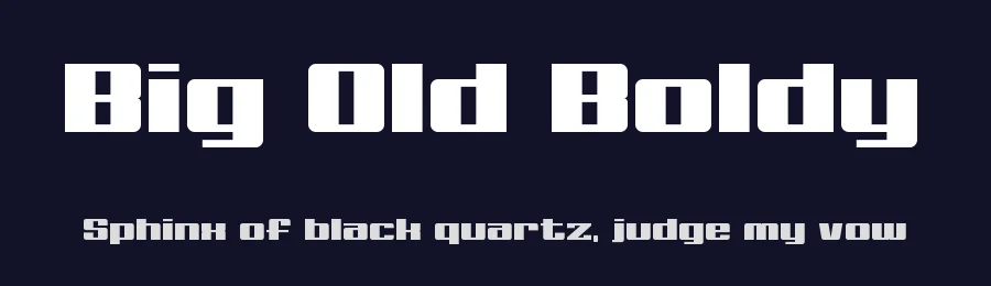 Big Old Boldy by Chequered Ink — Sans Serif Font — thumbnail 2