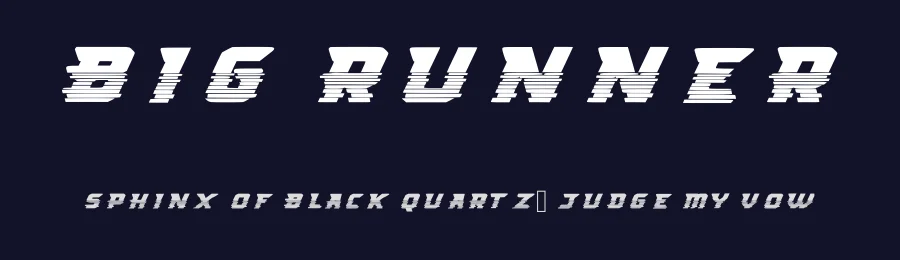 Big Runner by addcut — Display Font — thumbnail 2