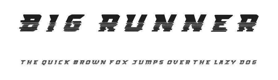 Big Runner by addcut — Display Font