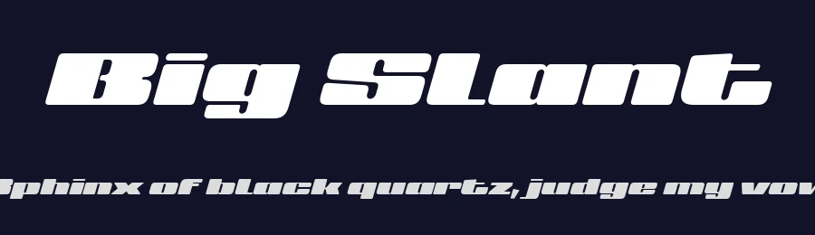 Big Slant by deFharo — Display Font — thumbnail 2