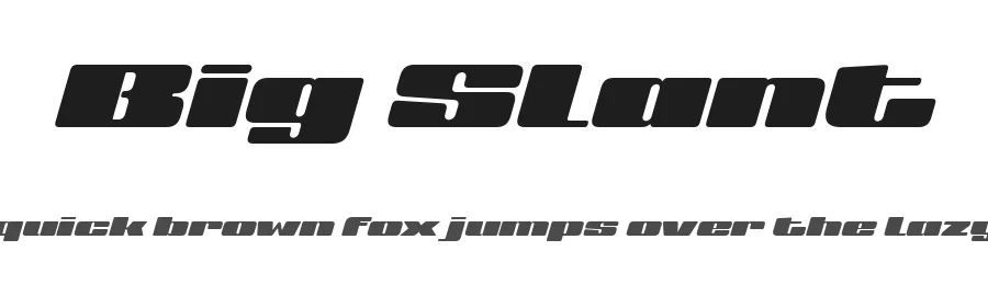 Big Slant by deFharo — Display Font