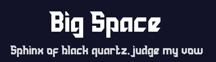 Big Space by Nurf Designs — Display Font — thumbnail 2