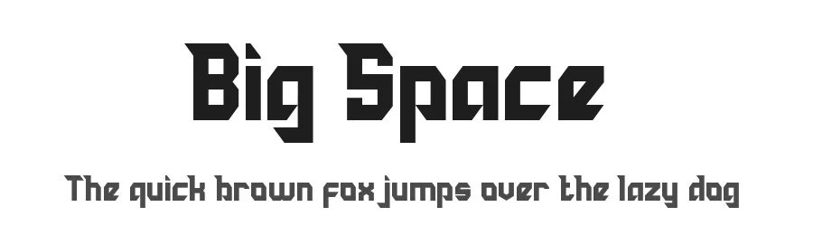 Big Space by Nurf Designs — Display Font
