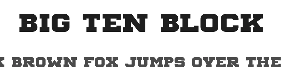 Big Ten Block by Daniel Heikkinen — Serif Font
