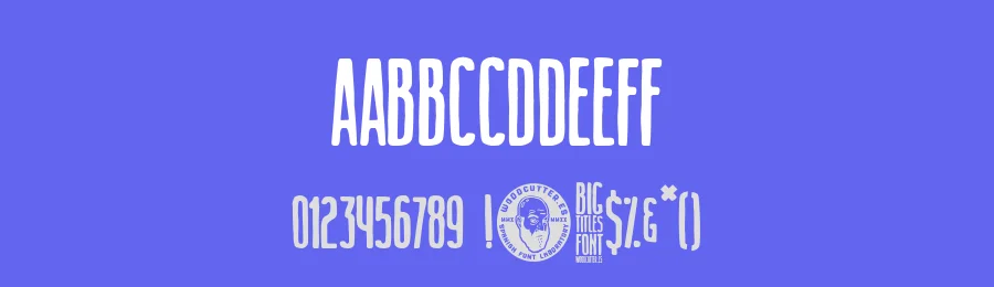 Big Titles by Woodcutter — Decorative Font — thumbnail 3