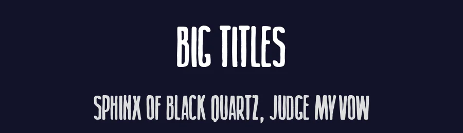 Big Titles by Woodcutter — Decorative Font — thumbnail 2