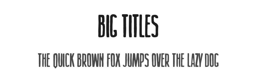 Big Titles by Woodcutter — Decorative Font