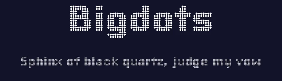 Bigdots by Manfred Klein — Display Font — thumbnail 2
