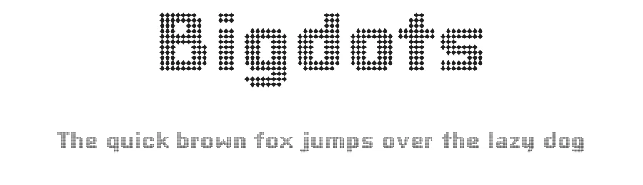 Bigdots by Manfred Klein — Display Font