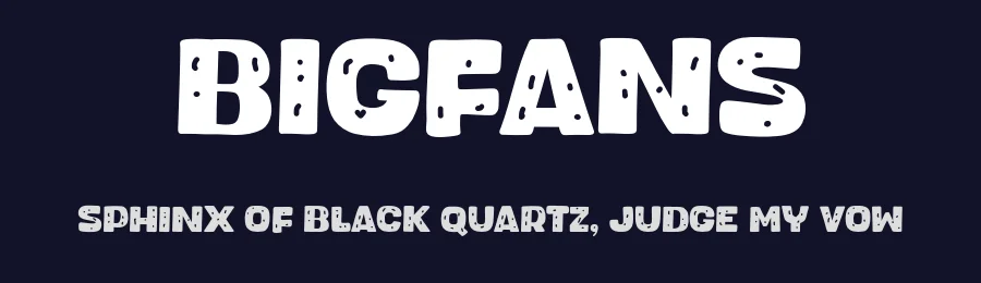 Bigfans by Khurasan — Decorative Font — thumbnail 2