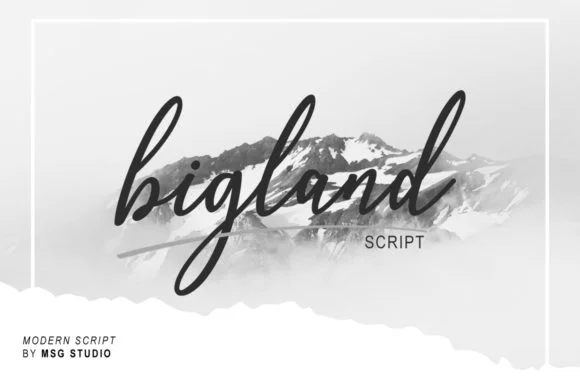 Bigland Font by masinong — Script Handwritten Font