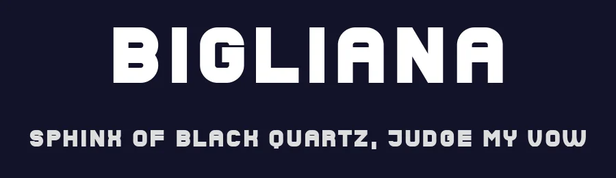 Bigliana by Vladimir Nikolic — Sans Serif Font — thumbnail 2