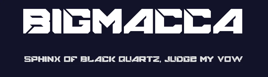 Bigmacca by Andrea Maccarini — Display Font — thumbnail 2