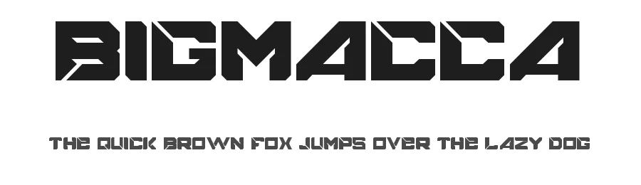 Bigmacca by Andrea Maccarini — Display Font