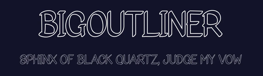 Bigoutliner by Sibelumpagi — Decorative Font — thumbnail 2